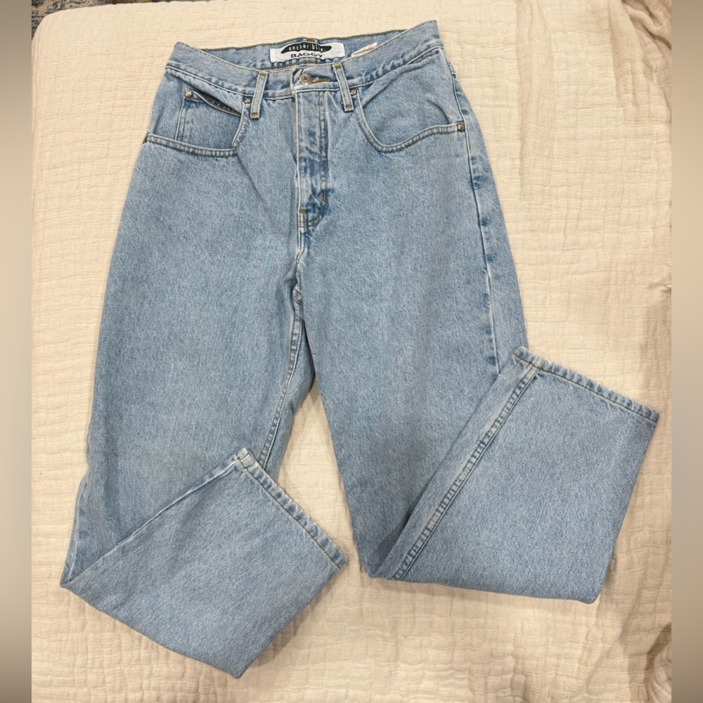 Vintage‎ Anchor Blue Baggy Jeans Y2K 90s Skater Denim